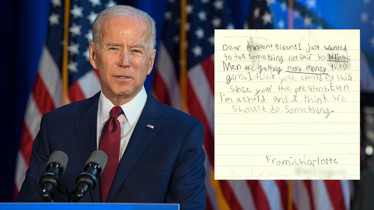 Joe Biden claims a child wrote him a letter about the gender wage gap, but there's cause for doubt