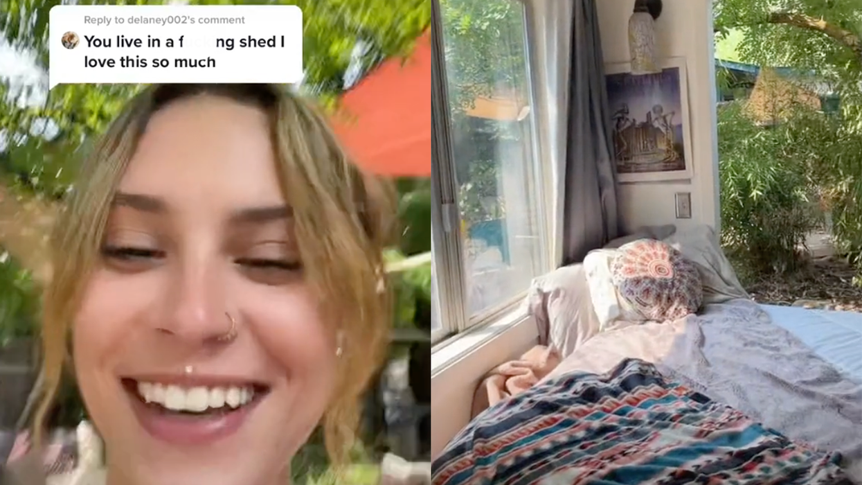 Watch: Girl lives in her parent's shed to avoid paying rent, but this is no ordinary shed