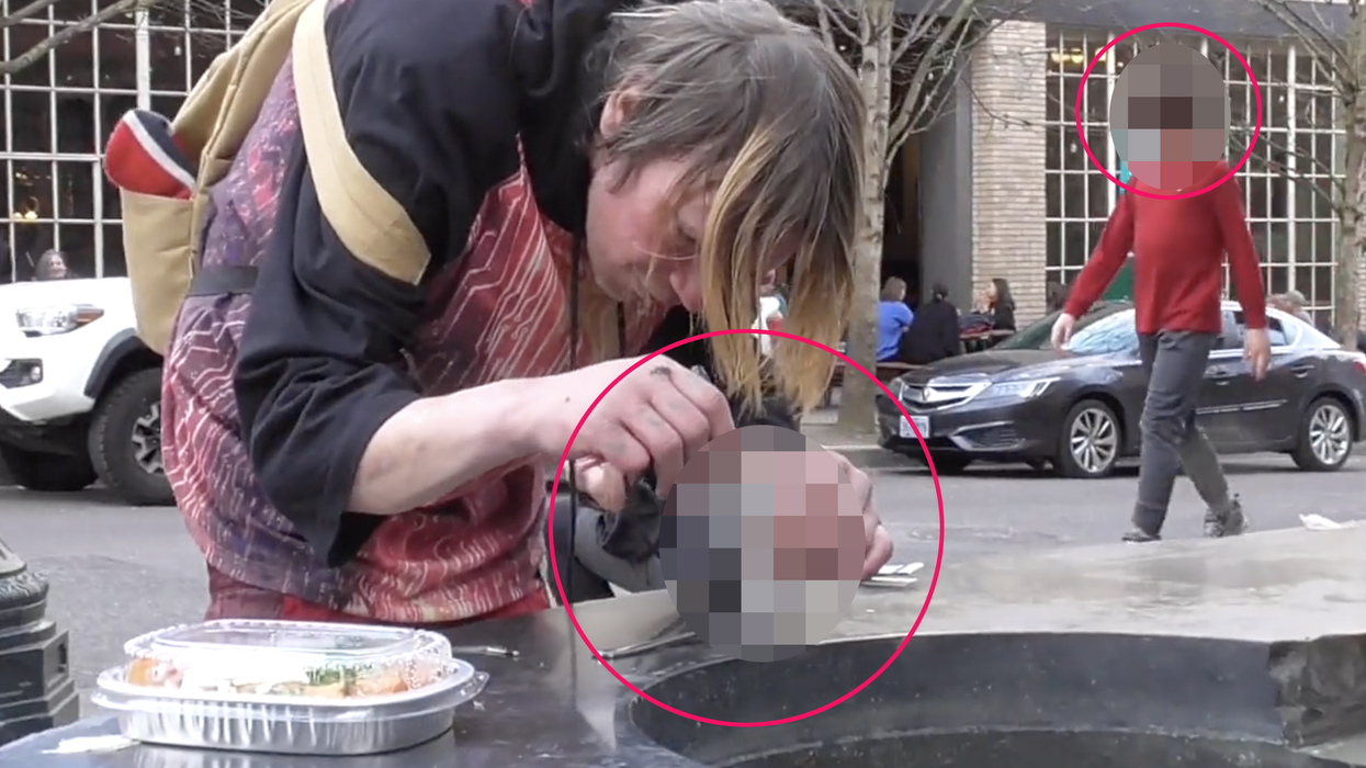 Video of an addict nonchalantly cooking up fentanyl in front of a child tells you all you need to know about Portland