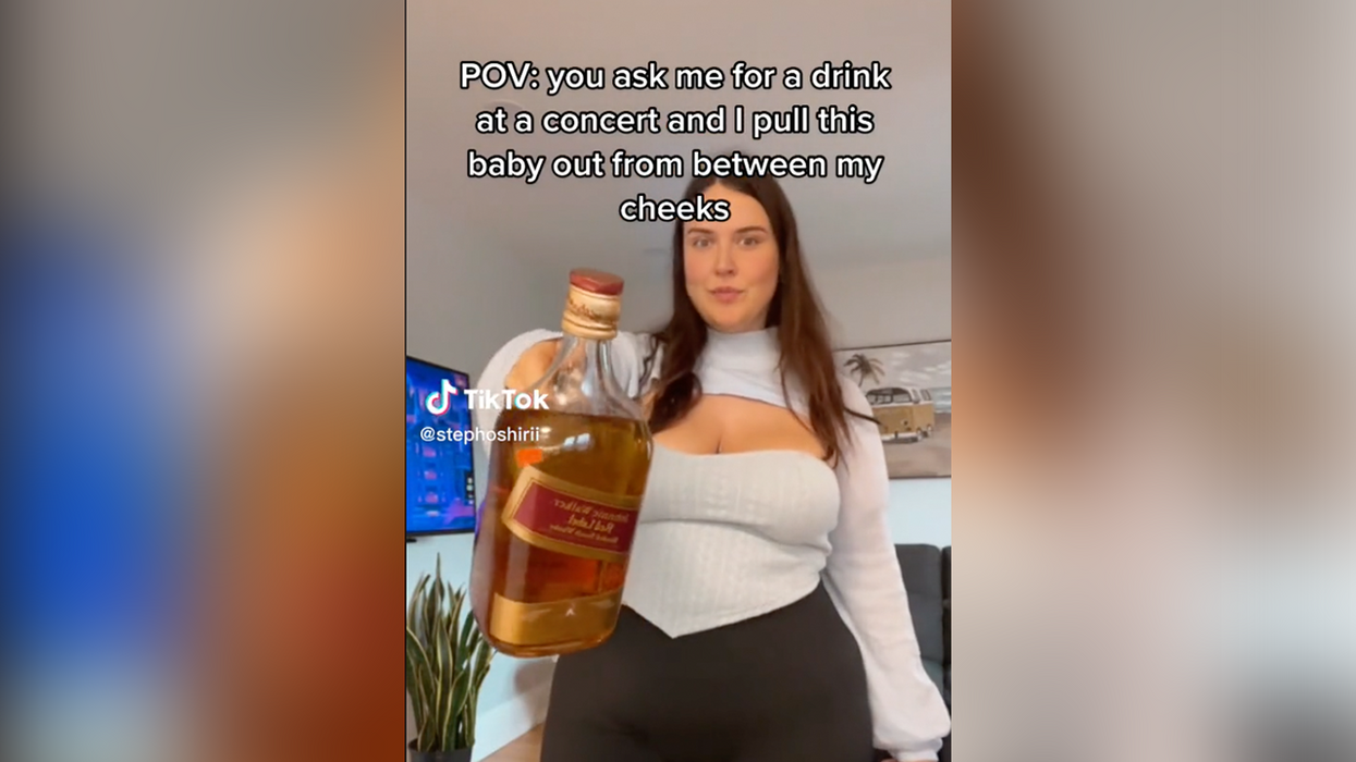 Watch: OnlyFans model demonstrates her, umm, "talent" of hiding bottles of booze in her buttcheeks