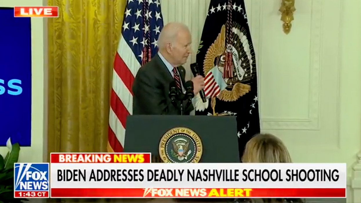 Watch: Joe Biden blabbers about chocolate chip ice cream right after tragic Nashville school shooting