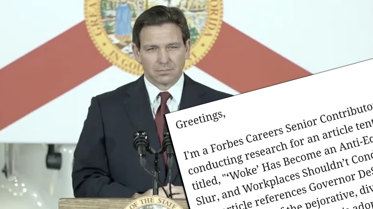 Team DeSantis exposes yet another journalismer: "We're going to call you racist at 2:00, care to comment?"