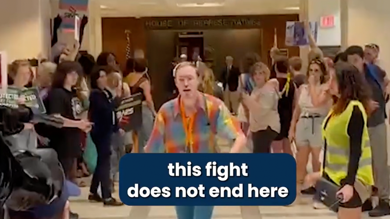 Watch: Days after a mass shooting, trans activists invade another state capitol in protest of "Anti-Woke Bill"
