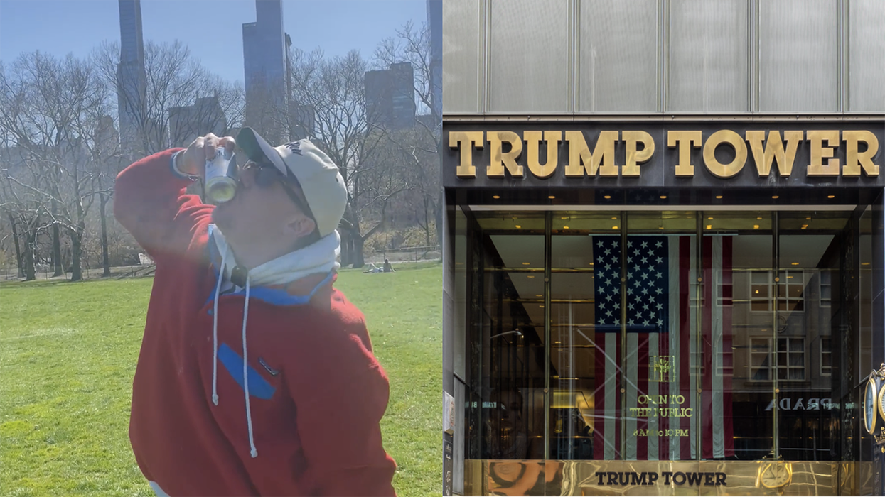 Watch: Bro rips beers pregaming the Trump Indictment, as no one is sure what the 34 charges are