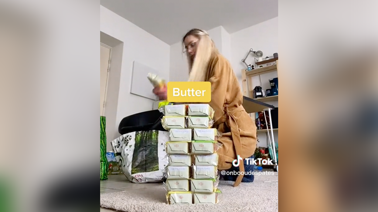 WATCH: TikTok Chick Eats Pounds Of Butter Every Day, Says It Helps Her Avoid Panic Attacks 