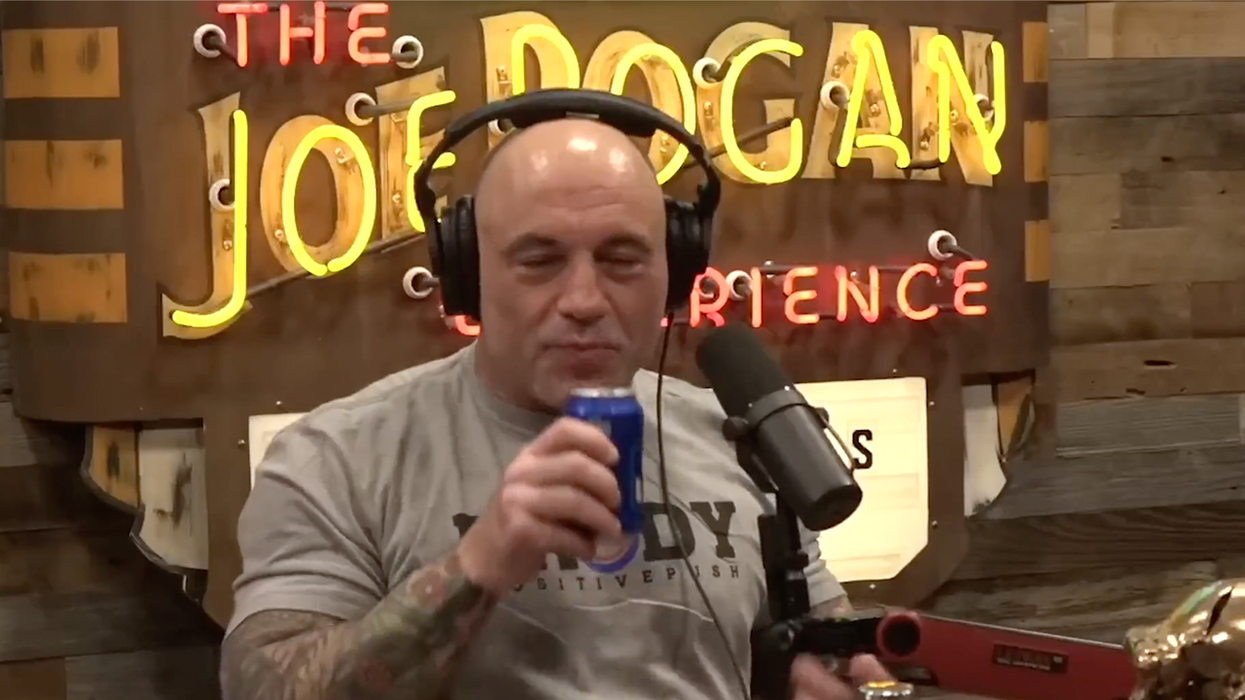 Watch: Joe Rogan's takes shocking stance on latest Dylan Mulvaney controversy... as he drinks a Bud Light