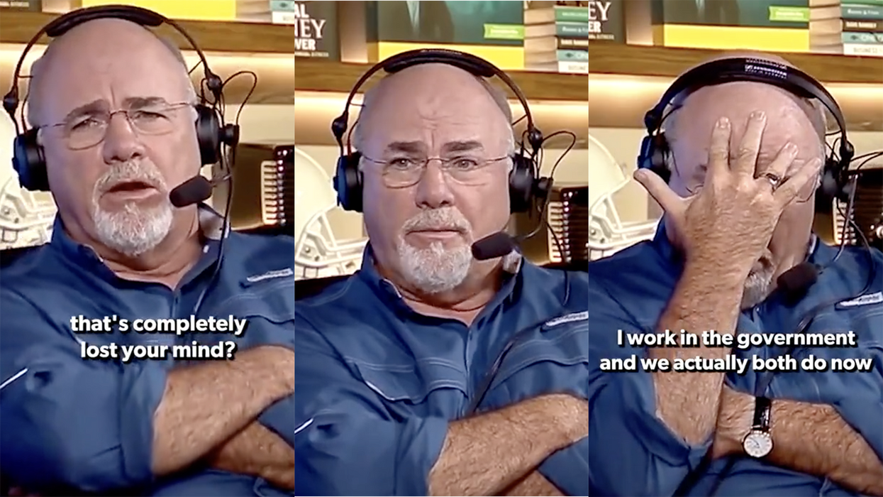 Watch: Dave Ramsey's reaction to a 29-year-old government employee racking up $1 MILLION in debt is all of us