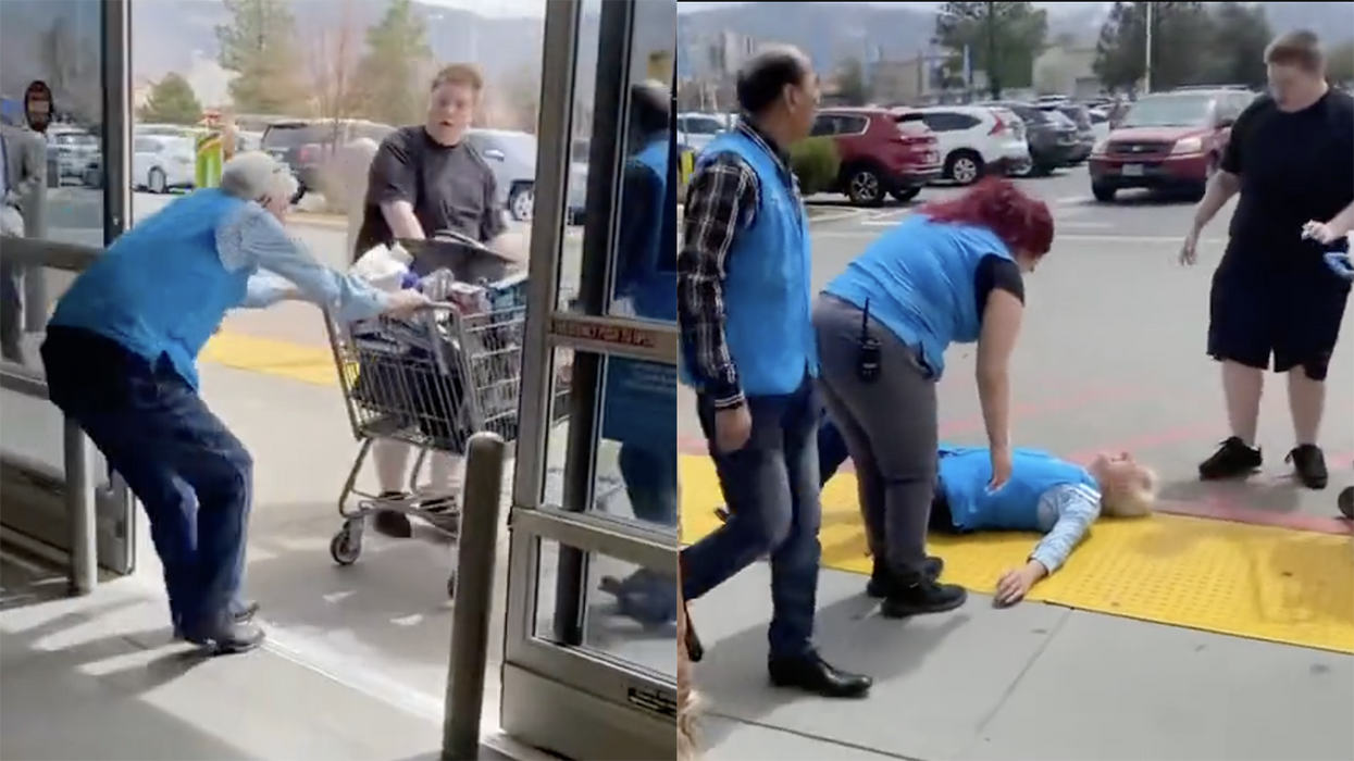 Watch: Old man valiantly tries stopping a shoplifter, winds up on the pavement for his troubles