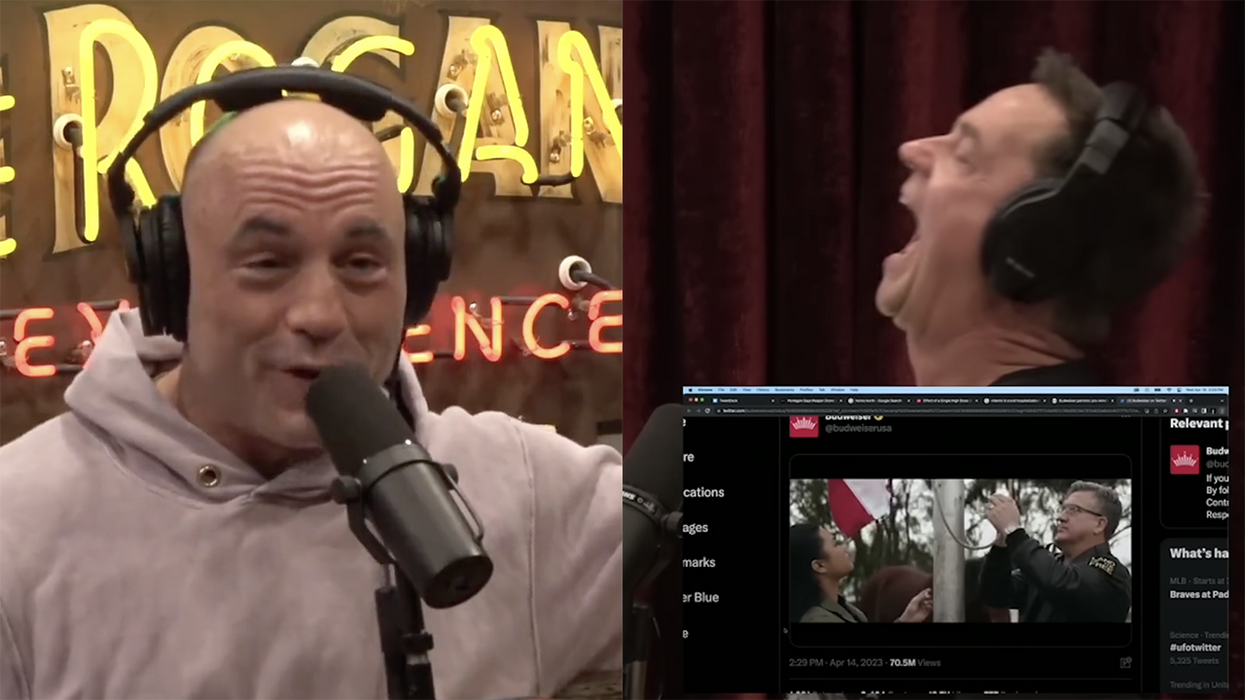 Watch: Joe Rogan, Jim Breuer lose their s*** laughing at Bud Light's pathetic attempt to win back conservatives