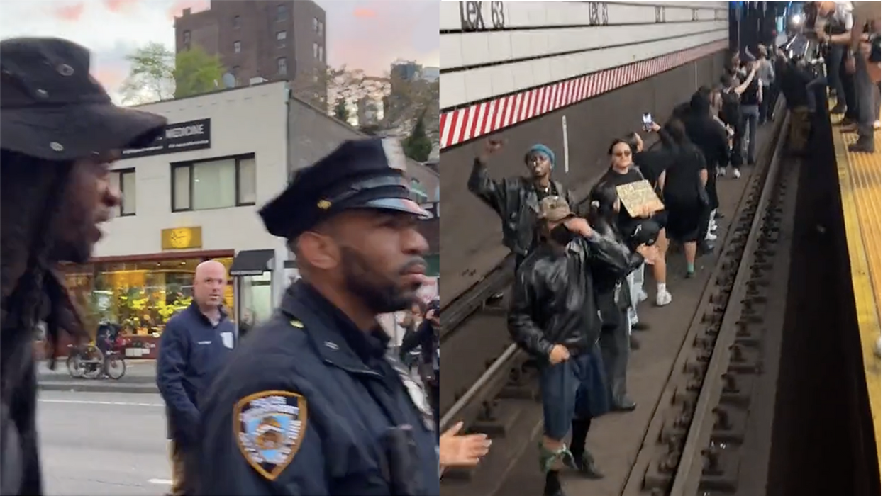 Watch: Another normal day in NYC as Jordan Neely protesters launch racial attacks on cops and jump in the subway tracks