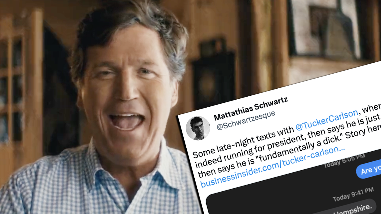 Tucker Carlson trolls gullible reporter into believing he's running for president, then hits him with a harsh truth