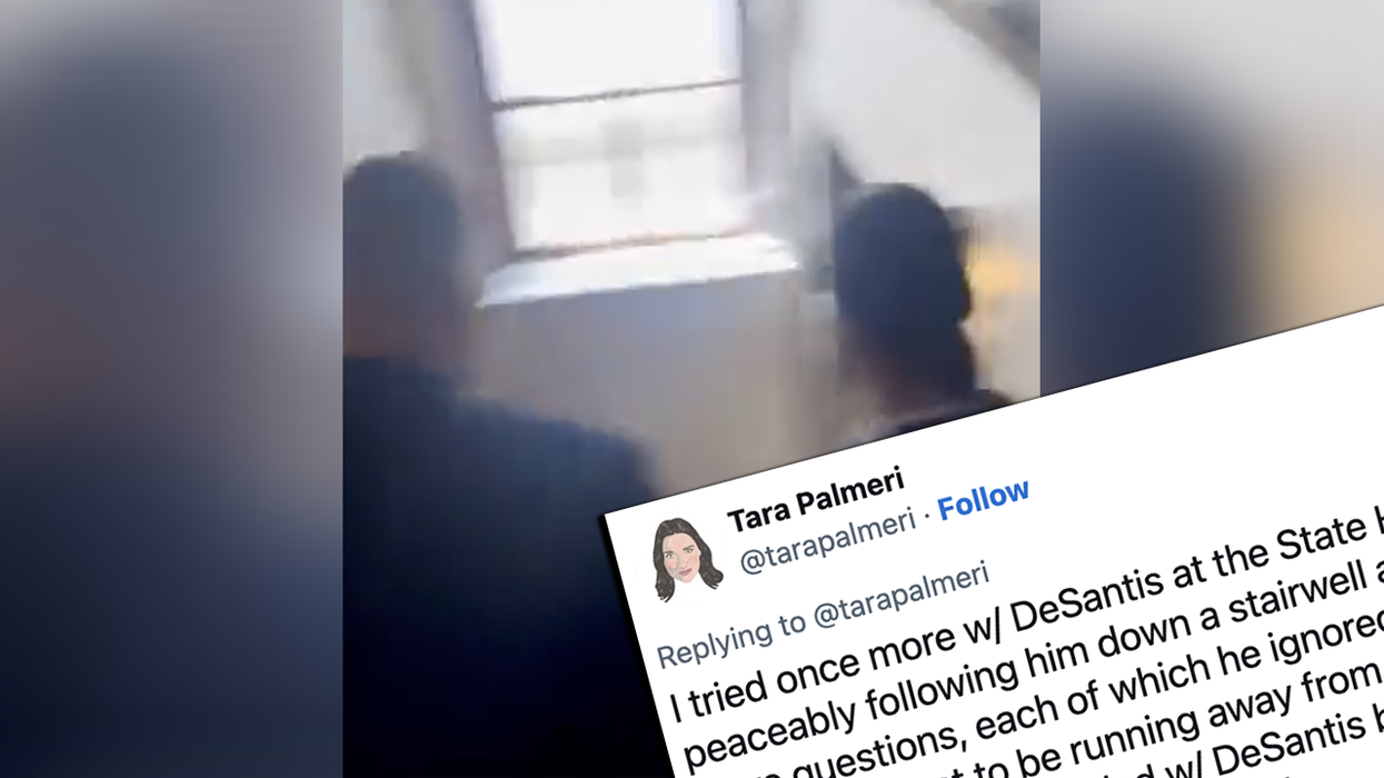 Journalist chases down Ron DeSantis demanding to know his favorite Disney character, thinks she's the hero here