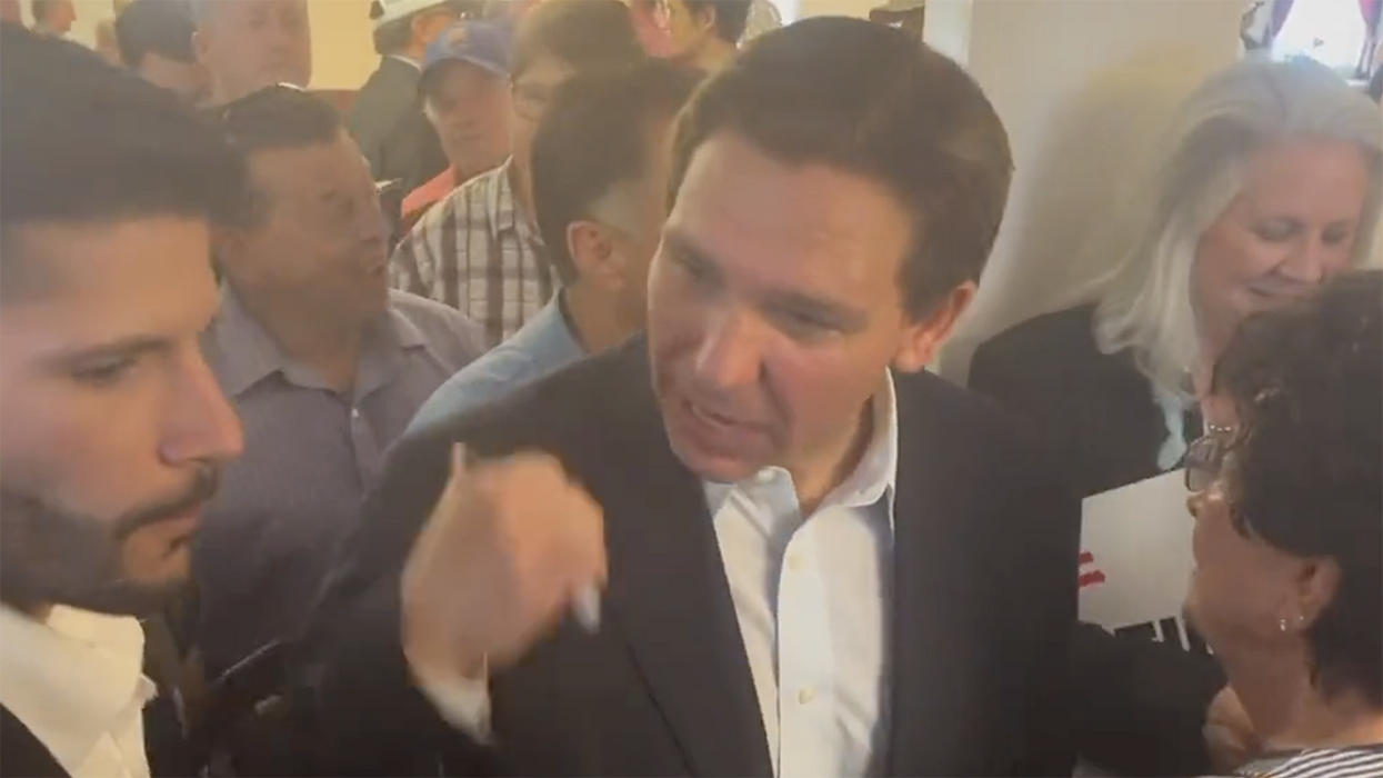 Watch: Reporter interrupts Ron DeSantis talking to voters to ask why he doesn't talk to voters, gets blown away