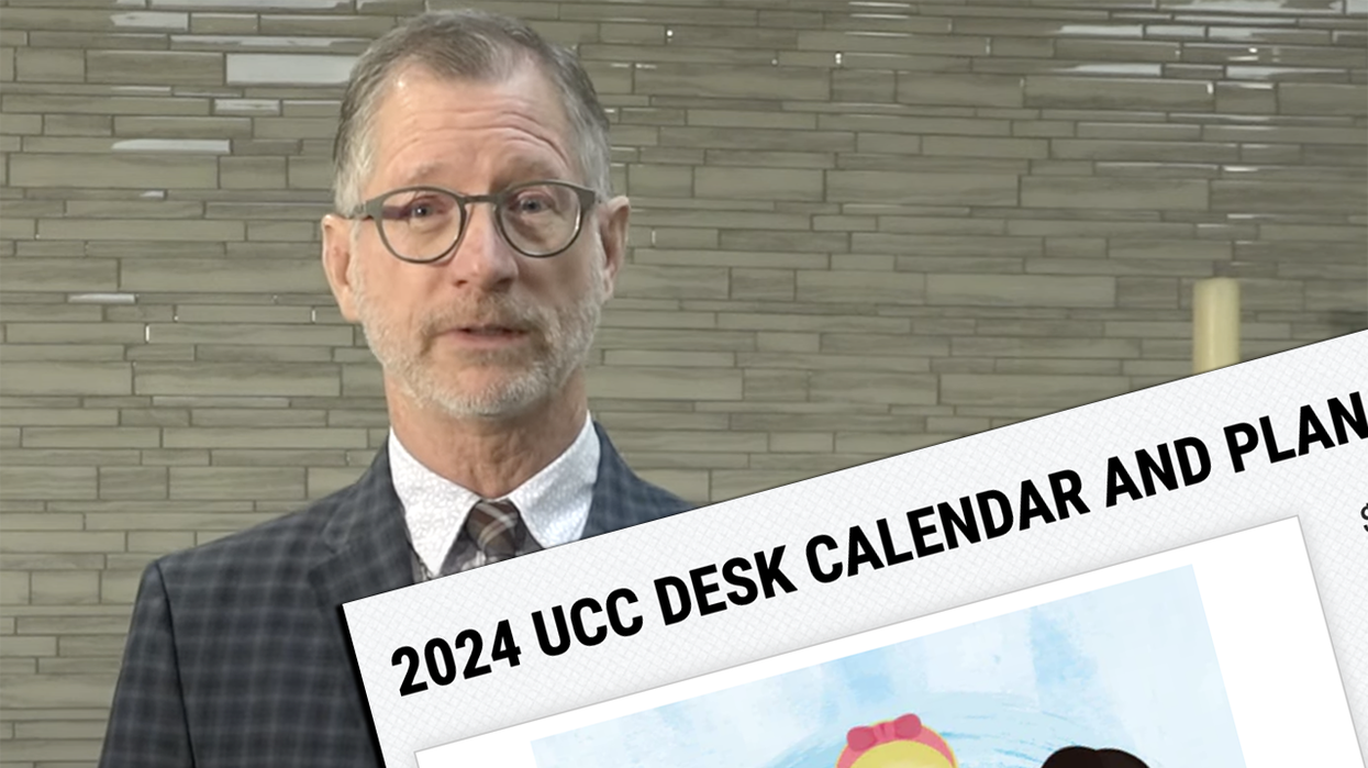 Woke pastor begs for penance over the way a cartoon white girl was positioned on a calendar