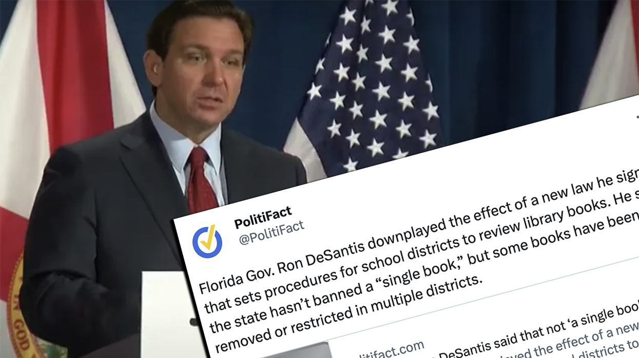 Politifact changes definition of a "book ban" to claim Ron DeSantis bans books