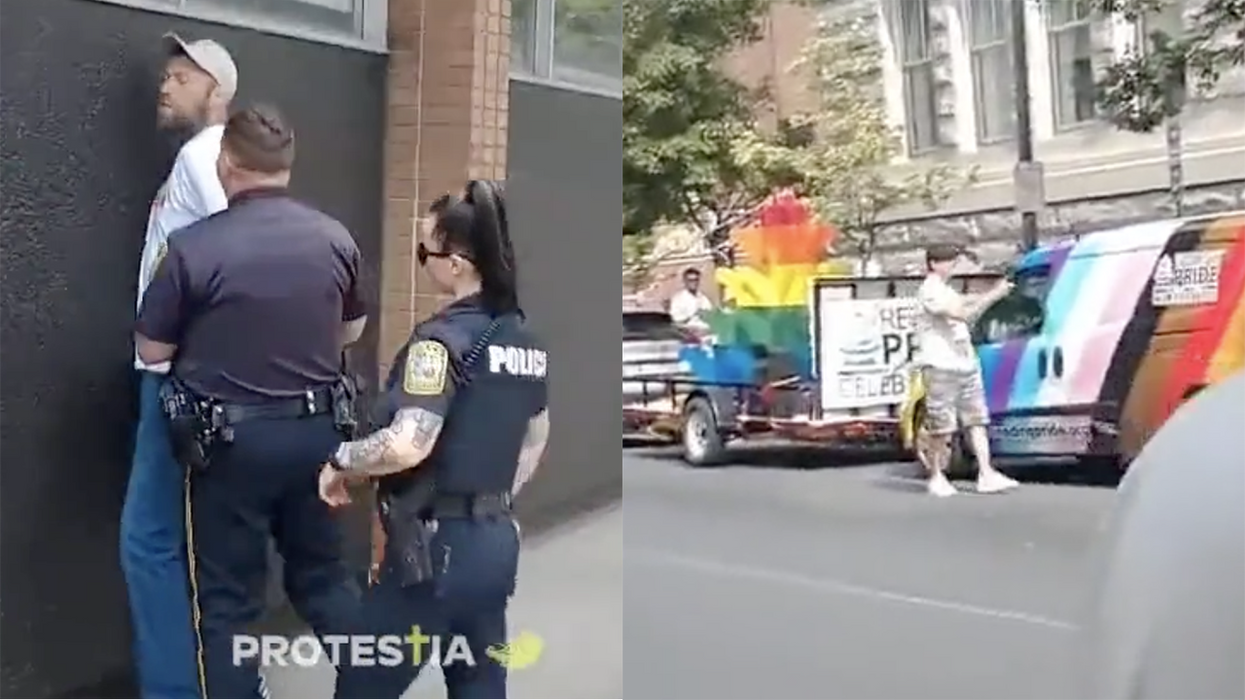 Christian man arrested for not letting LGBTQ "have their day" and reading a Bible quote. Seriously, watch the video.