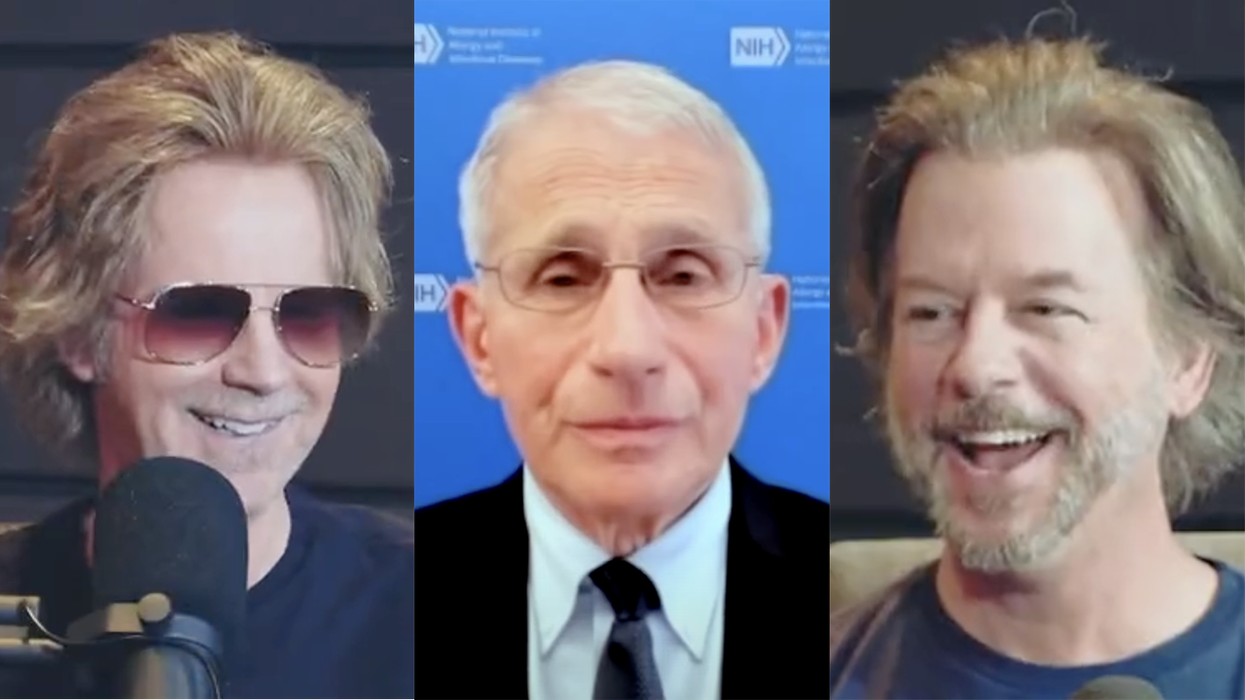 Watch: Dana Carvey, David Spade take turns cracking hilarious "anti-science" jokes at Fauci's expense