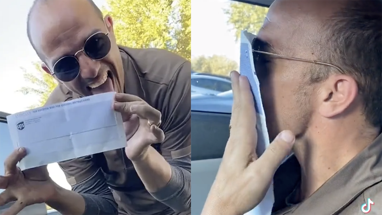 Watch: UPS driver celebrates first American paycheck with a powerful message against communism