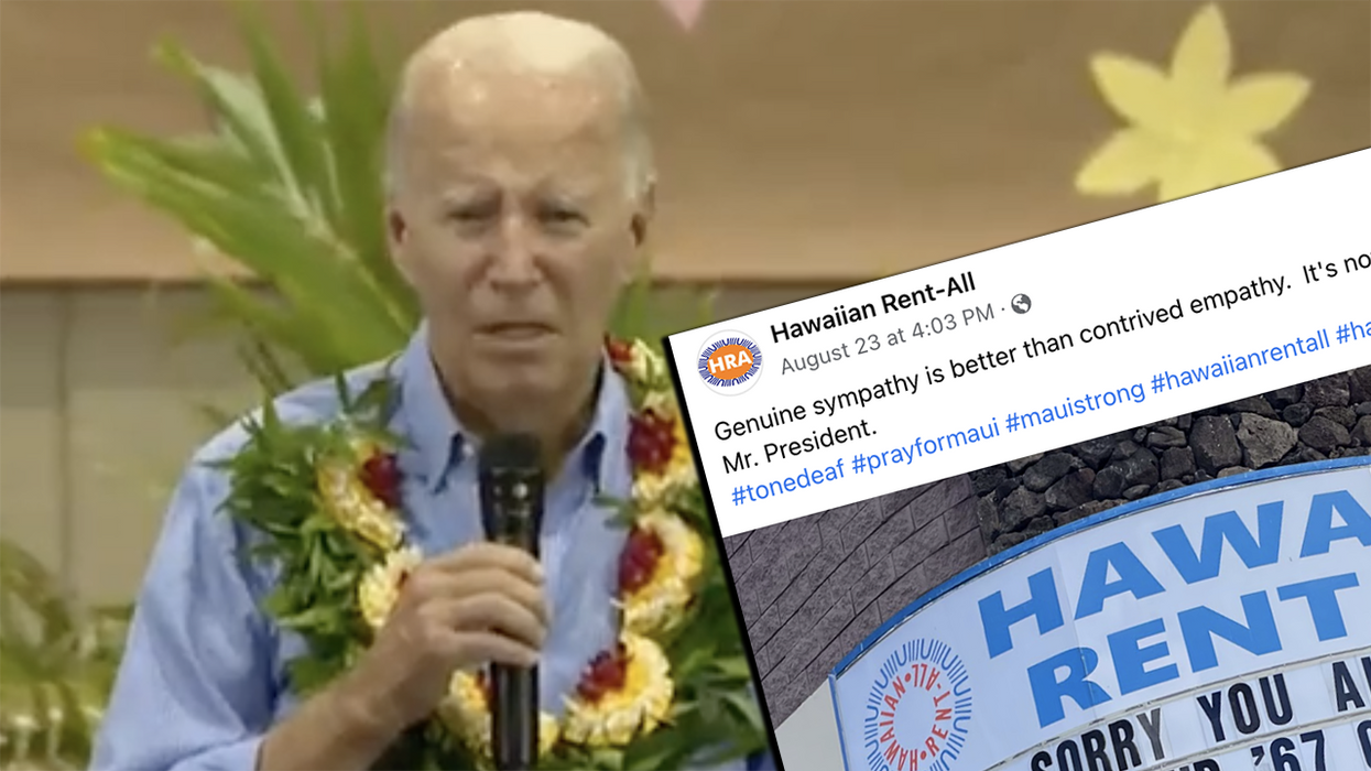 Hawaiian business goes viral for sign blasting Joe Biden's tone-deaf visit: "It's not always about you"