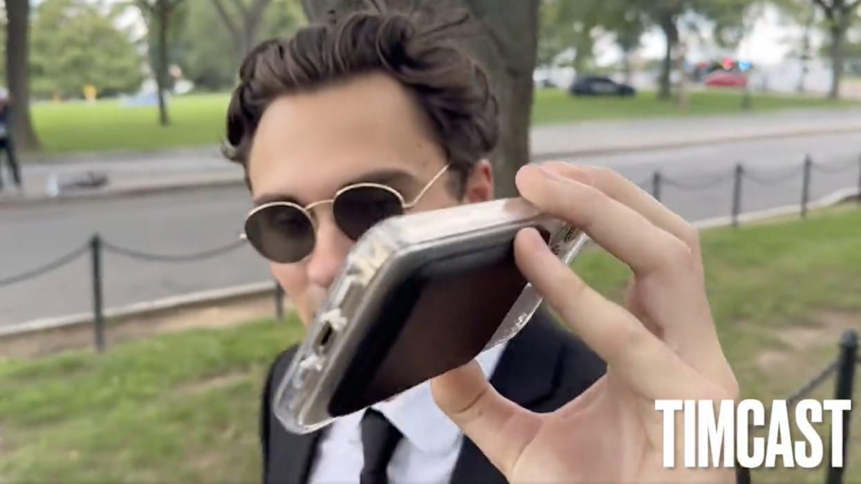 David Hogg's desperate attempt to avoid a conservative reporter is pathetic even by his usual Hoggy standards