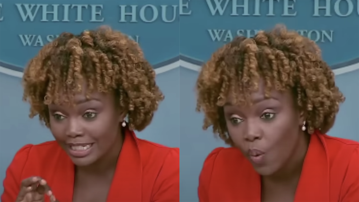 Watch: Reporter finally asks Jean-Pierre the perfect question about trans athletes in girls' sports, she short circuits