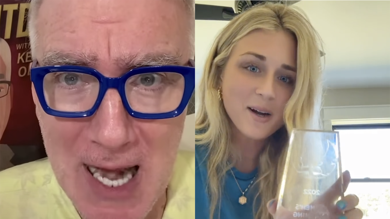 Watch: Keith Olbermann lashes out at Riley Gaines for sucking at swimming, so she brings receipts... and LOTS of trophies