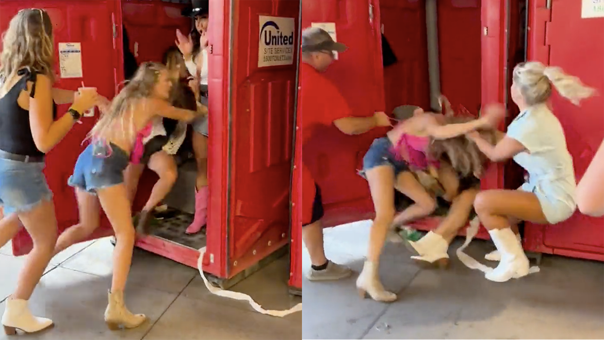 Watch: Girls throw down in all-time port-a-potty brawl during a Morgan Wallen concert