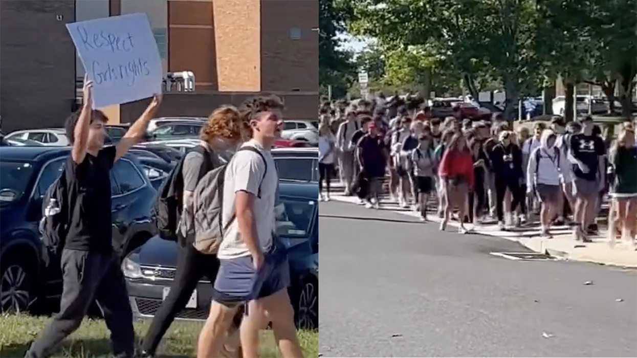 High school students stage walkout over district's woke bathroom policy: "Girls were upset… we wanted to protect them"