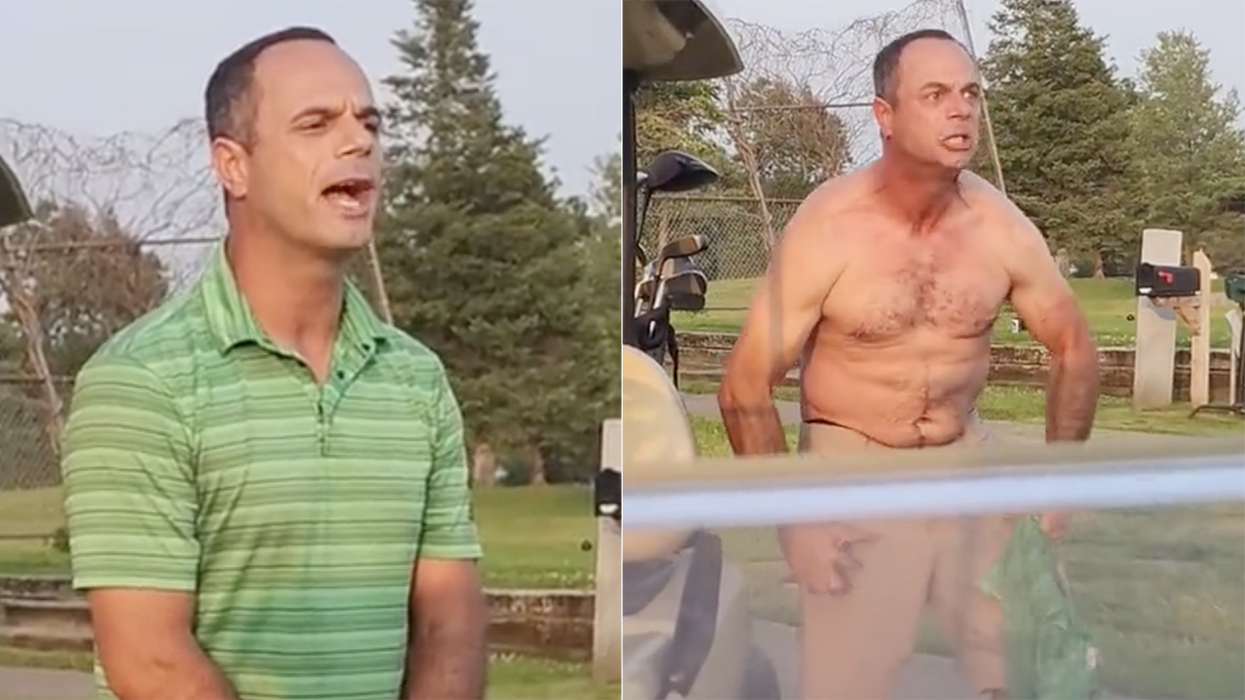 "Come and get it, S***stack": Dude has all-time meltdown on golf course, all over his tiny ball