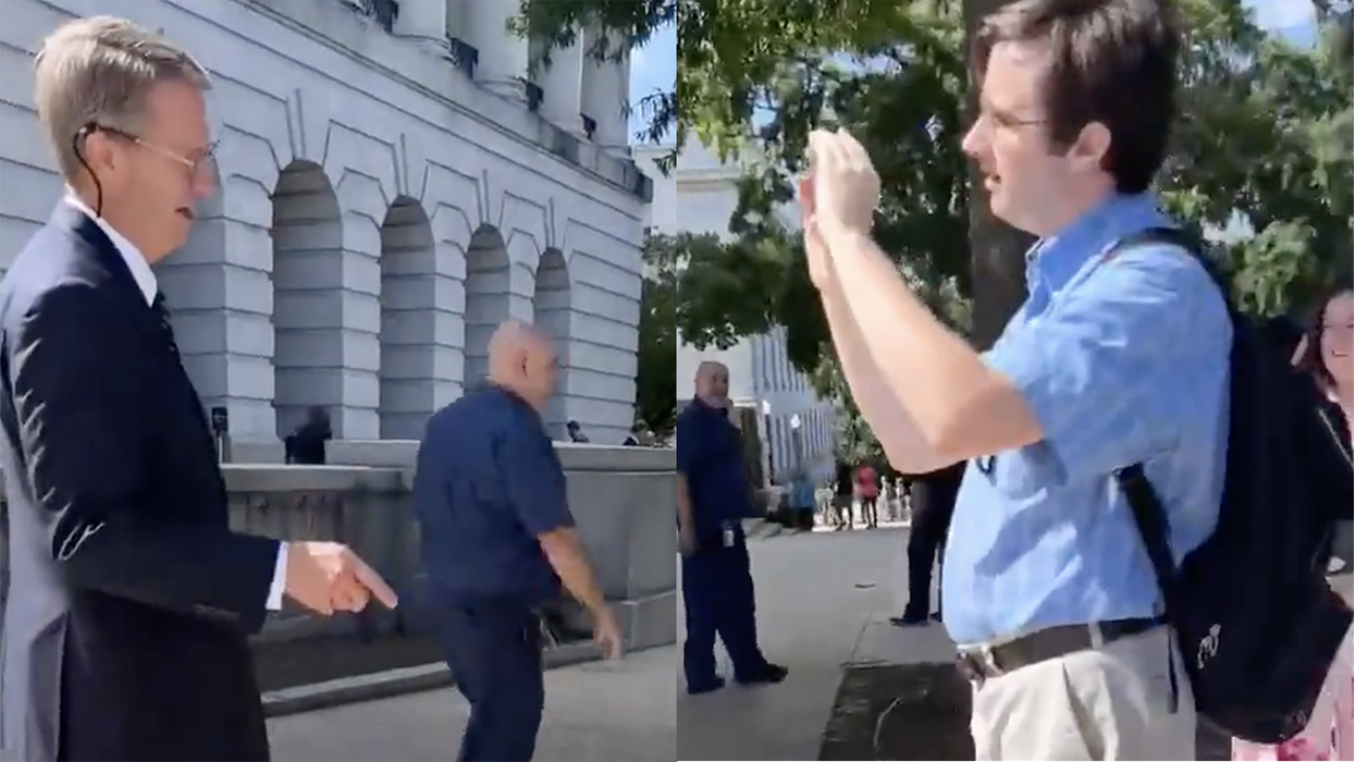 Watch: Congressman roasts reporter's dumb Trump question by making fun of his feet