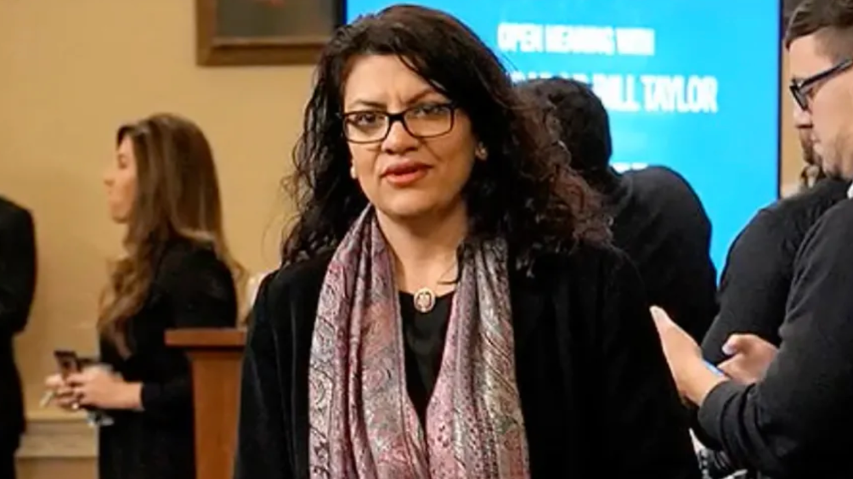 Check It Out: Palestinian Flag, Next To LGBTQ+ Flag, Remains Outside Congresswoman's Office Despite Hamas Attack