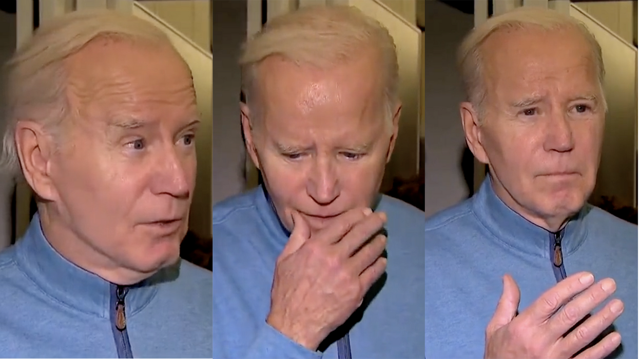 Watch: A discombobulated Joe Biden wanders to the press on AF1, starts taking questions as his staff looks on in terror