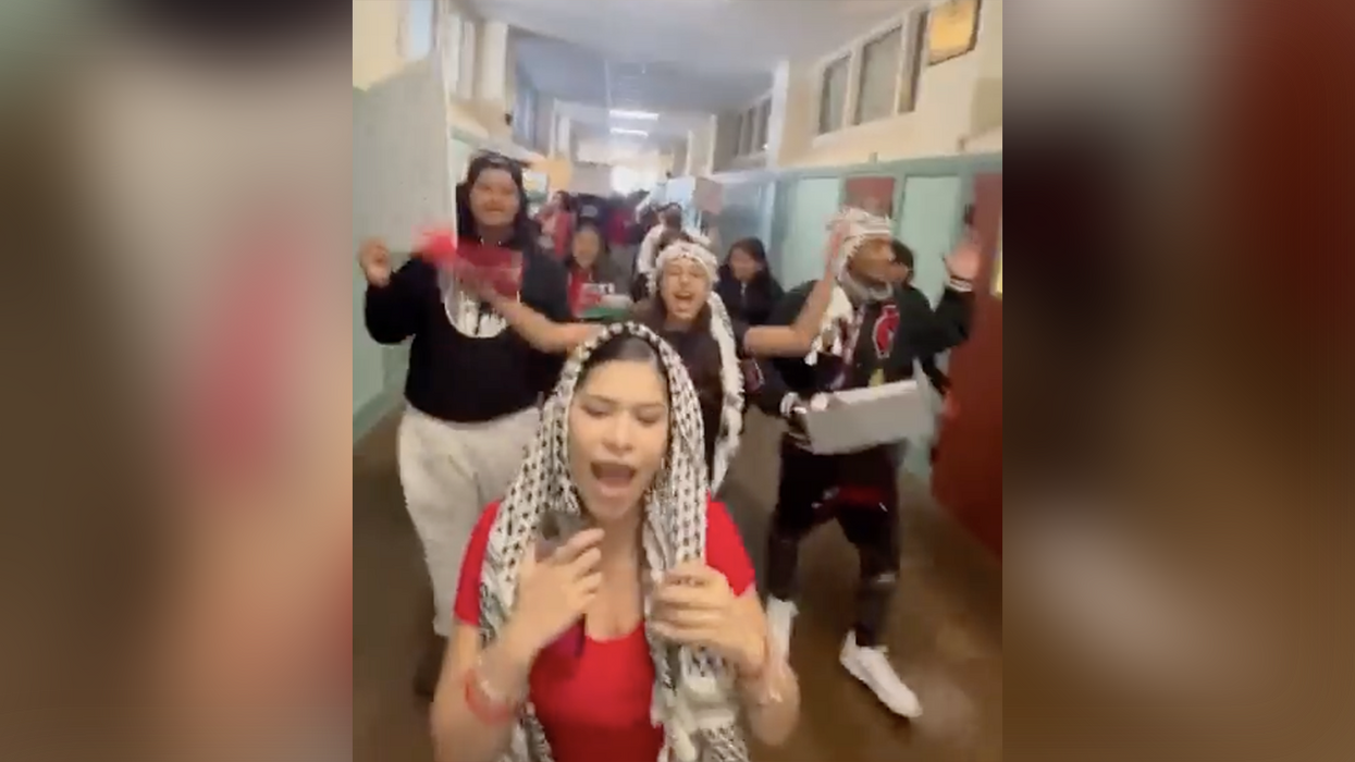 Watch: Pro-Hamas students take over high school, smile while chanting for the elimination of Israel