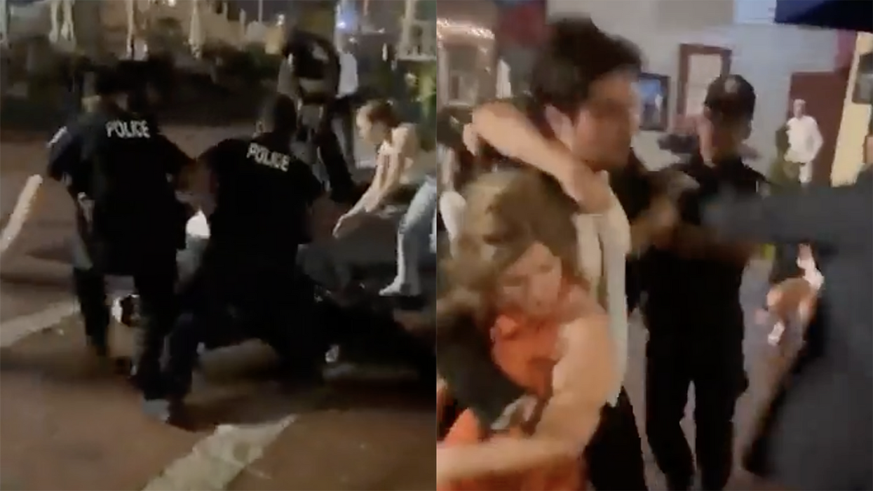 Watch: Wedding party turns chaotic when woman gets knocked out grabbing for a cop's gun, now she's facing multiple felonies