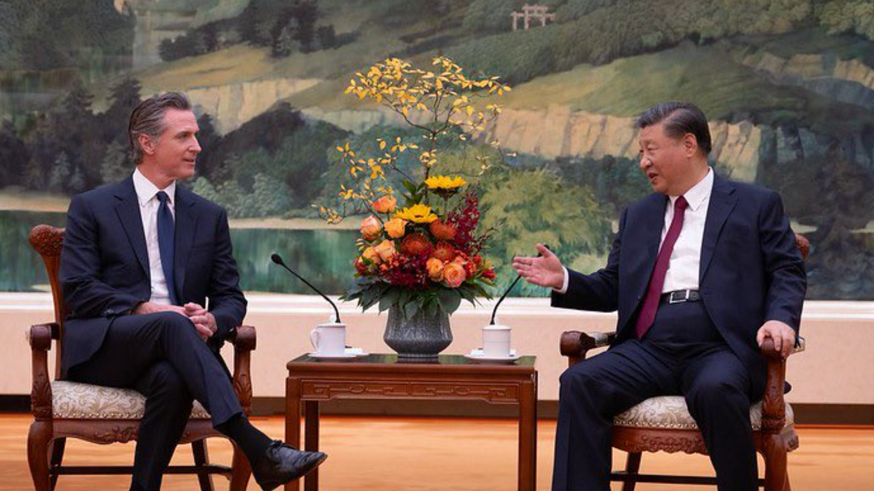 Gavin Newsom, Who's "NOT Running," Hangs Out With Chinese President To Discuss Climate Change, Human Rights, Fentanyl