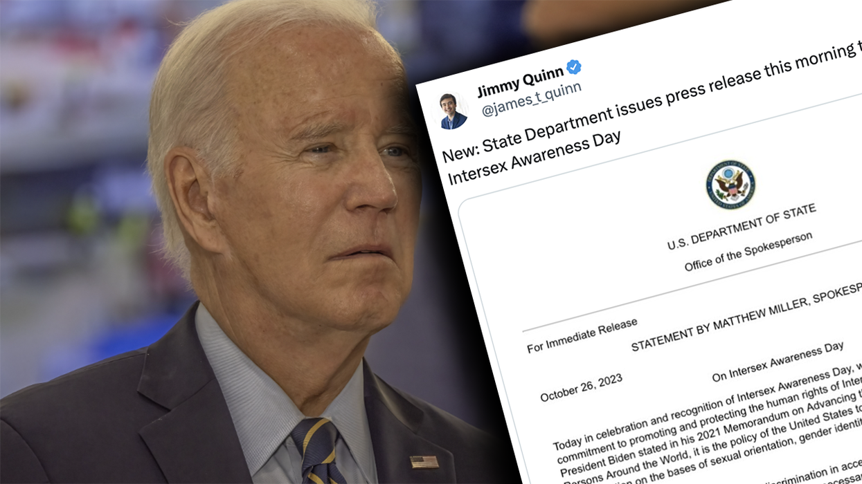 Biden's State Dept. Slammed For Celebrating Something Called “Intersex Awareness Day”