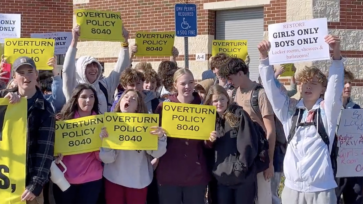 Watch: Students stage walkout over policy adults put in place demanding boys be allowed to use the girls' bathroom