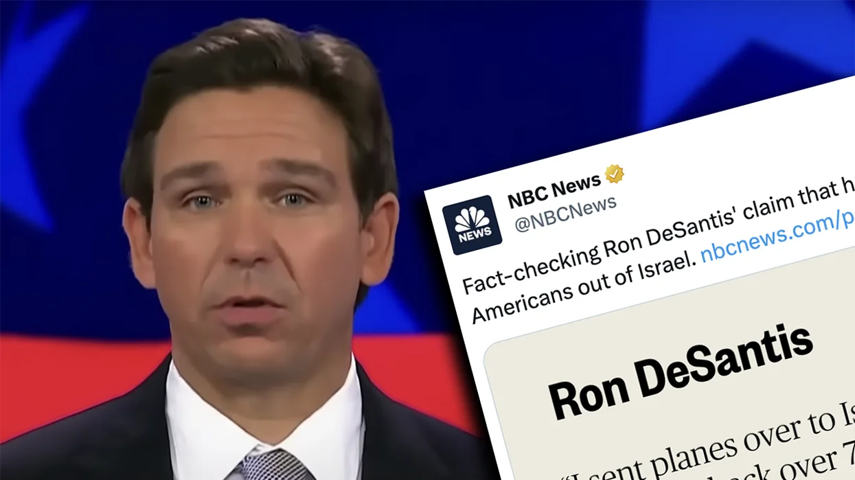 NBC Gives Ron DeSantis A “Half True” Over Evacuating Americans From Israel... Because He Didn't Fly The Plane Himself