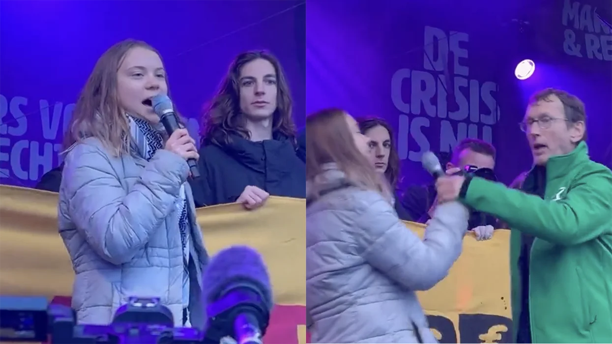 "No climate justice on occupied land": Insanity ensues when man gets upset Greta Thunberg is TOO POLITICAL at climate rally