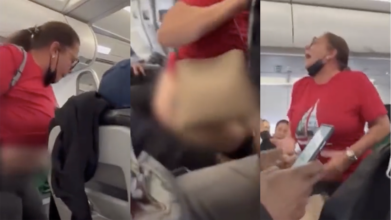 Watch: Woman gets told she can't use airplane bathroom, responds like a normal person... she drops her pants