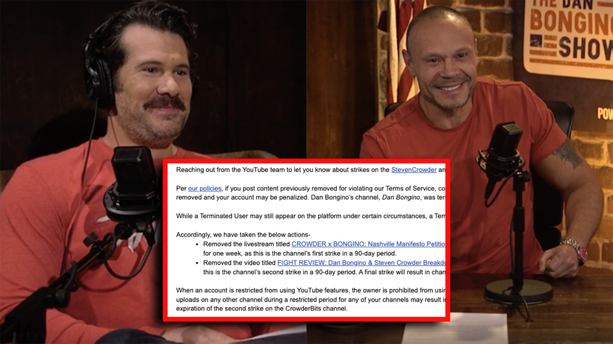 YouTube suspended us for our Bongino episode. Not because of anything we said. They just hate Bongino's existence.