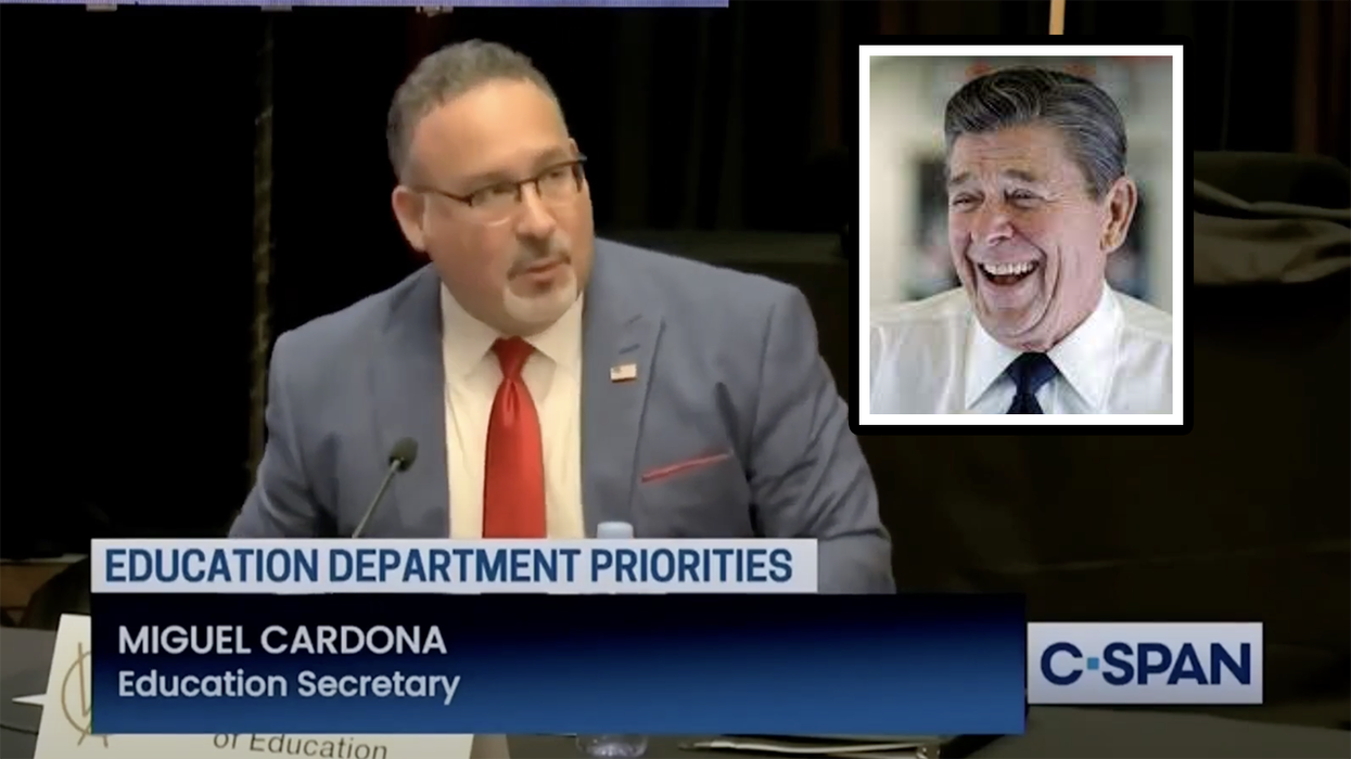 Watch: Education Secretary Lacks Education, Butchers Famous Ronald Reagan Quote Used AGAINST People Like Joe Biden