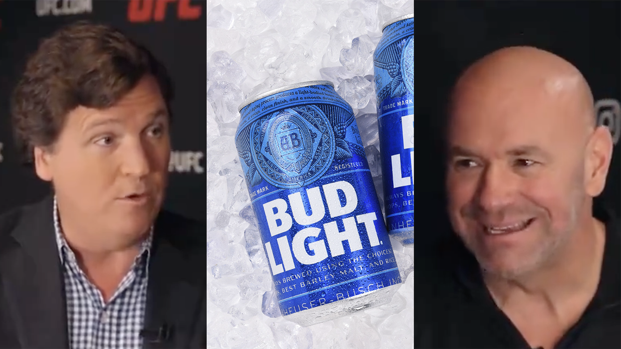 Watch: Dana White tries convincing Tucker Carlson that you're not a "patriot" unless you're drinking "gallons" of Bud Light