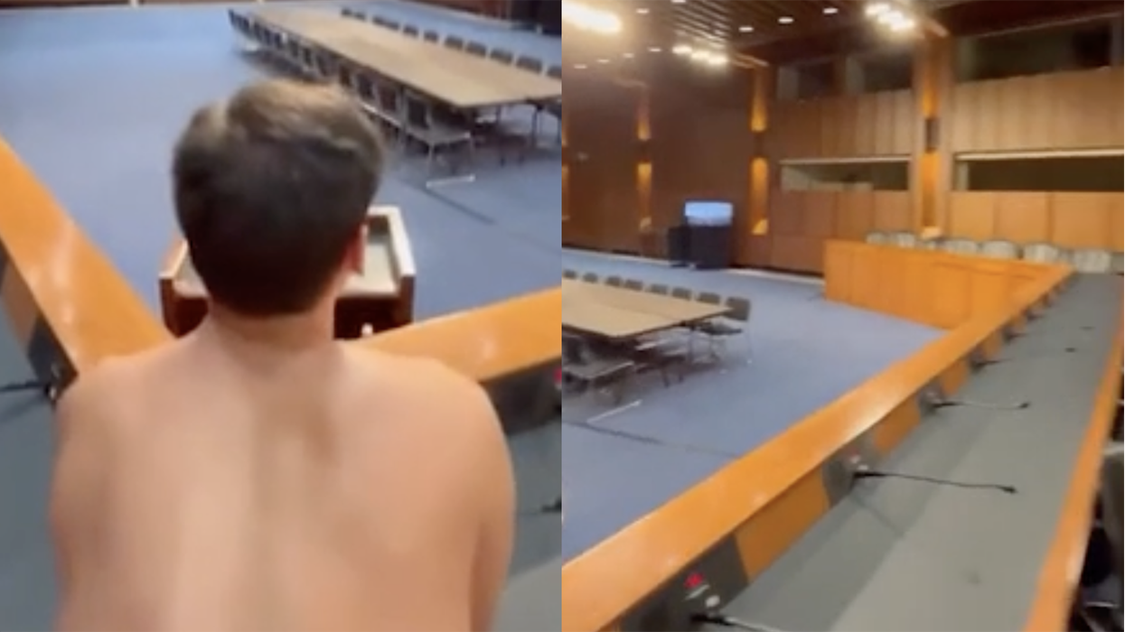 Democrat staffer busted filming gay porn in Senate hearing room, turns out he's an antisemite too