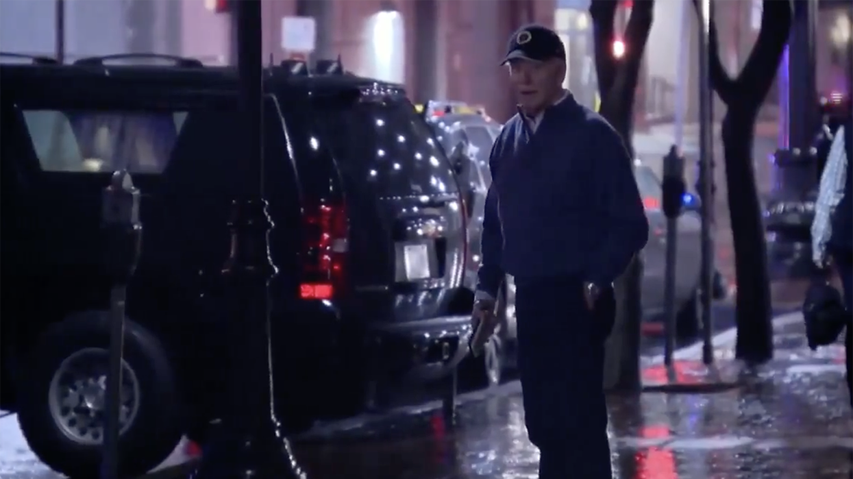 Watch: Joe Biden attempts feeble excuse why he's stinking up the polls, then a well-timed car crashes into his motorcade