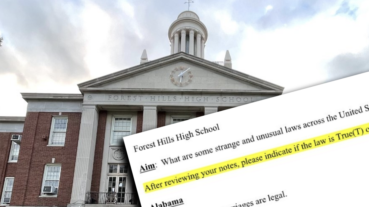 Woke High School assigns kids to research what state sex laws are real and fake and involve every orifice
