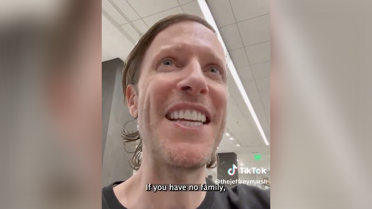 Watch: Non-binary influencer uses the mall and the holidays to influence kids to abandon their families