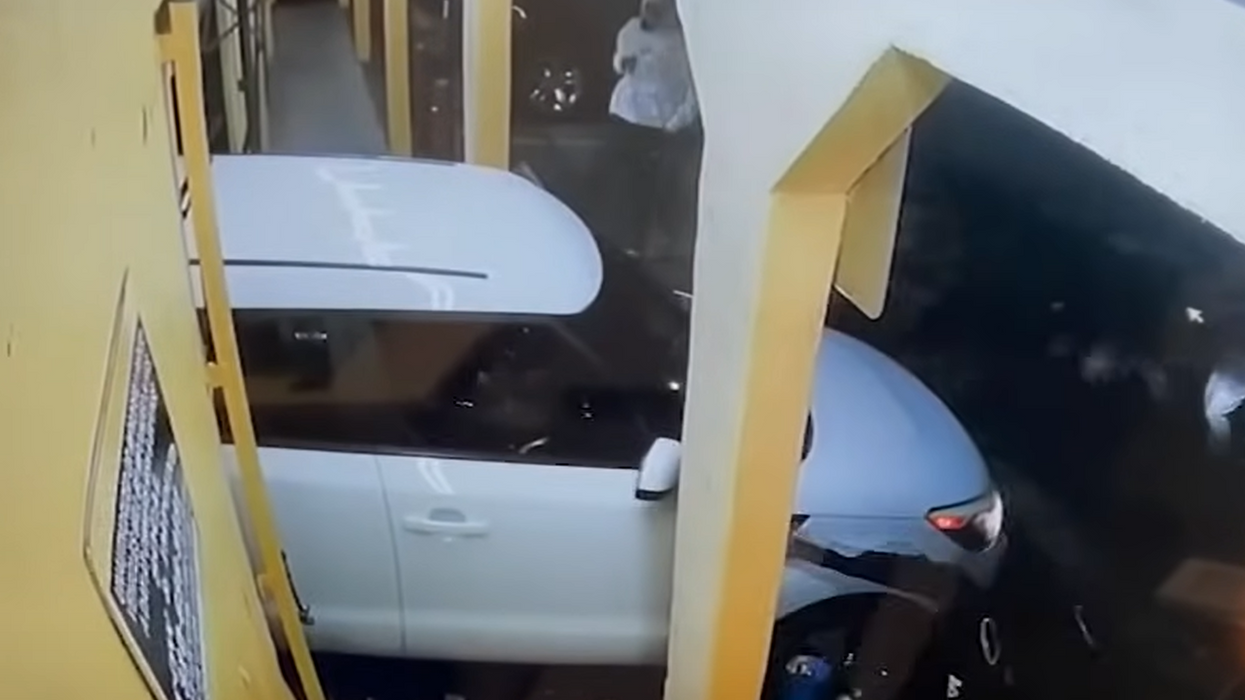 Watch: Thieves Caught On Camera Looting Bakery, But Not Before Crashing Their Kia Through The Front Of It