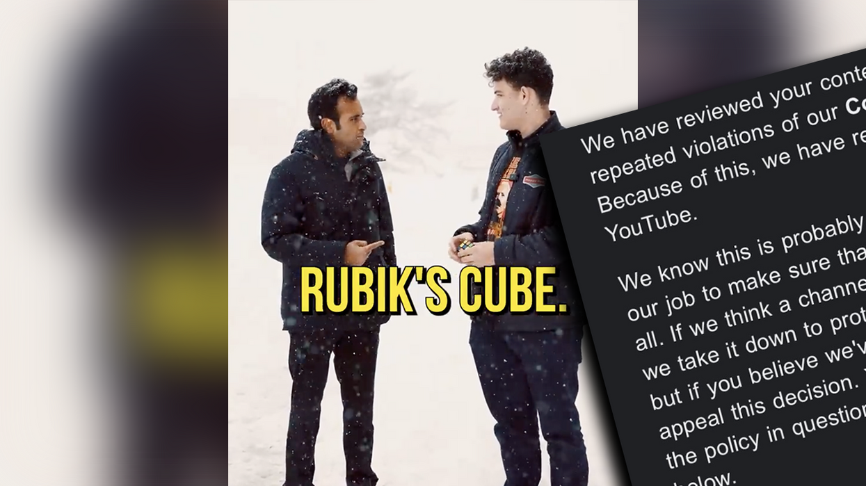 Popular YouTuber gets permanent suspension for video where *checks notes* he and Vivek play with a Rubix Cube