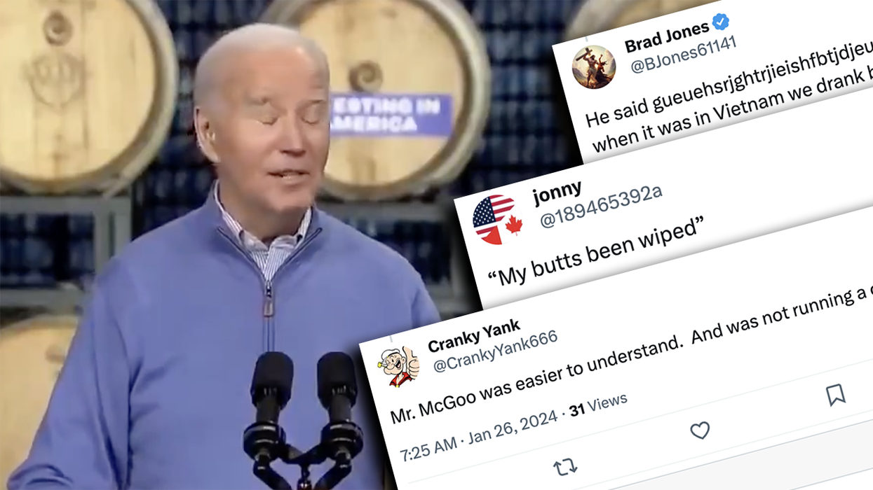 Drunk or Dementia? Help us translate Joe Biden's latest old-man jibberish: "Whoa Earthrider"
